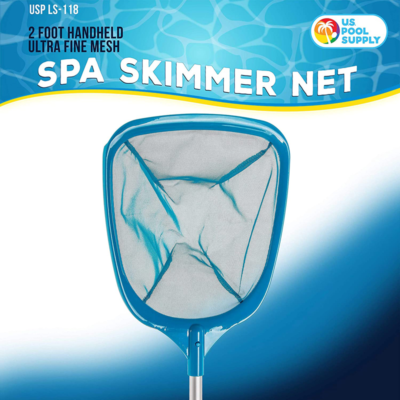 Professional Pool Skimmer Net,Aluminum Telescopic Pole Leaf Skimming Net, Detachable Pole,Quick Cleaning of Debris and Leaves on The Ground and in The Swimming Pool