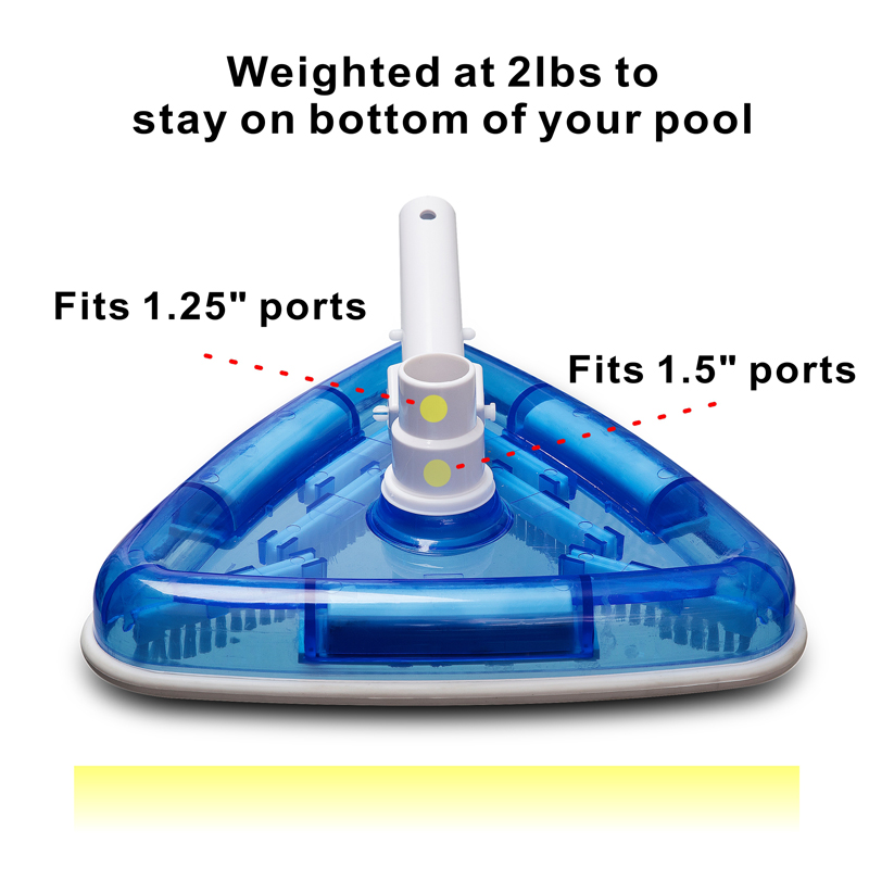 Deluxe Pool Vacuum Head/Weighted Triangle Shape/for Inground and Above Ground Swmming Poools