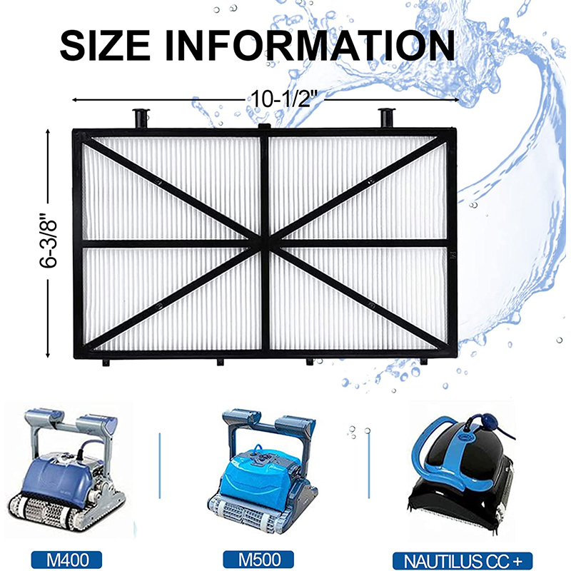 Ultra Fine Cartridge Filter Panels,4 Pack Robotic Pool Cleaner Black and White